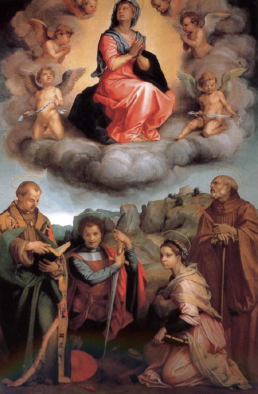Andrea del Sarto Our Lady of the four-day Saints glory oil painting picture